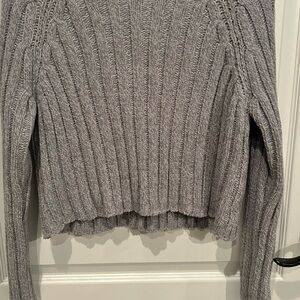 American Eagle Gray Ribbed Women's Sweater